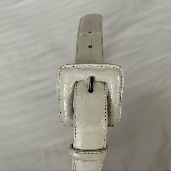 Kleinberg Sherrill White Alligator Belt